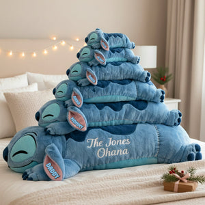 Cute Lazy Family Pile Custom Shape Pillow, Personalized Gifts For Family 03qhtn071125