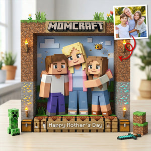 Pixel Mom & Mini Crew Acrylic Plaque - Personalized Custom Photo Gifts For Mom 02NATN310326-Homacus