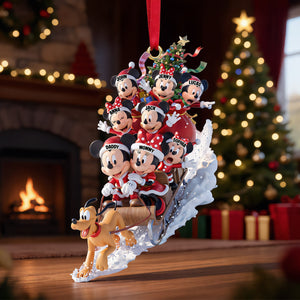 Jolly Snow Ride With Family Ornament - Personalized Christmas Gifts For Family 03qhtn110926