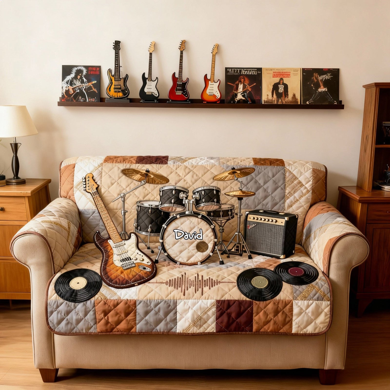 Rock & Roll Spirit Sofa Cover - Personalized Gifts For Rock Lovers 05NALU270126