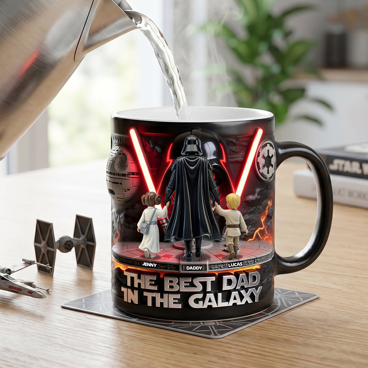 The Best Dad In The Galaxy Coffee Mug - Personalized Father's Day Gifts 02TYTN160526