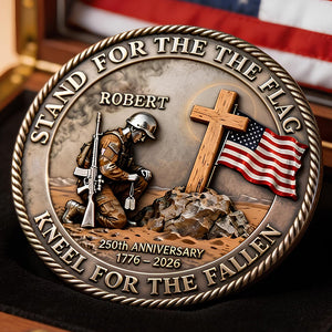 Military 250th Anniversary Printed Metal Coin - Personalized Gifts For Veterans 01kidt270226