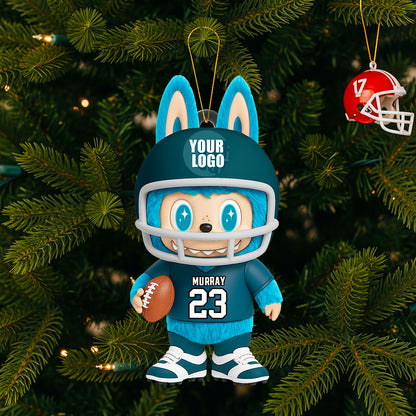 Christmas Monster American Football Ornament Personalized Football Gifts 04HUDT040925