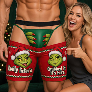 Furry Naughty Couple Men's Boxers - Personalized Christmas Gifts For Him 01hadt231026