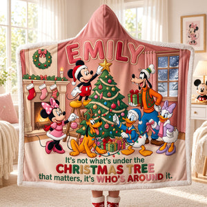 Christmas Gathering Hood Blanket - Personalized Gifts For Christmas 04natn261026