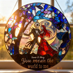 Romantic Couple Stained Glass - Personalized Gifts For Couple 03TOTN080126