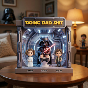 Funny Space Dad Acrylic Plaque - Personalized Gifts For Dads 01NADT160426