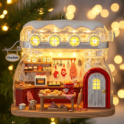 Baking Mixer Cozy House Acrylic Ornament, Personalized Gifts For Baking Lovers 03qhmg040925