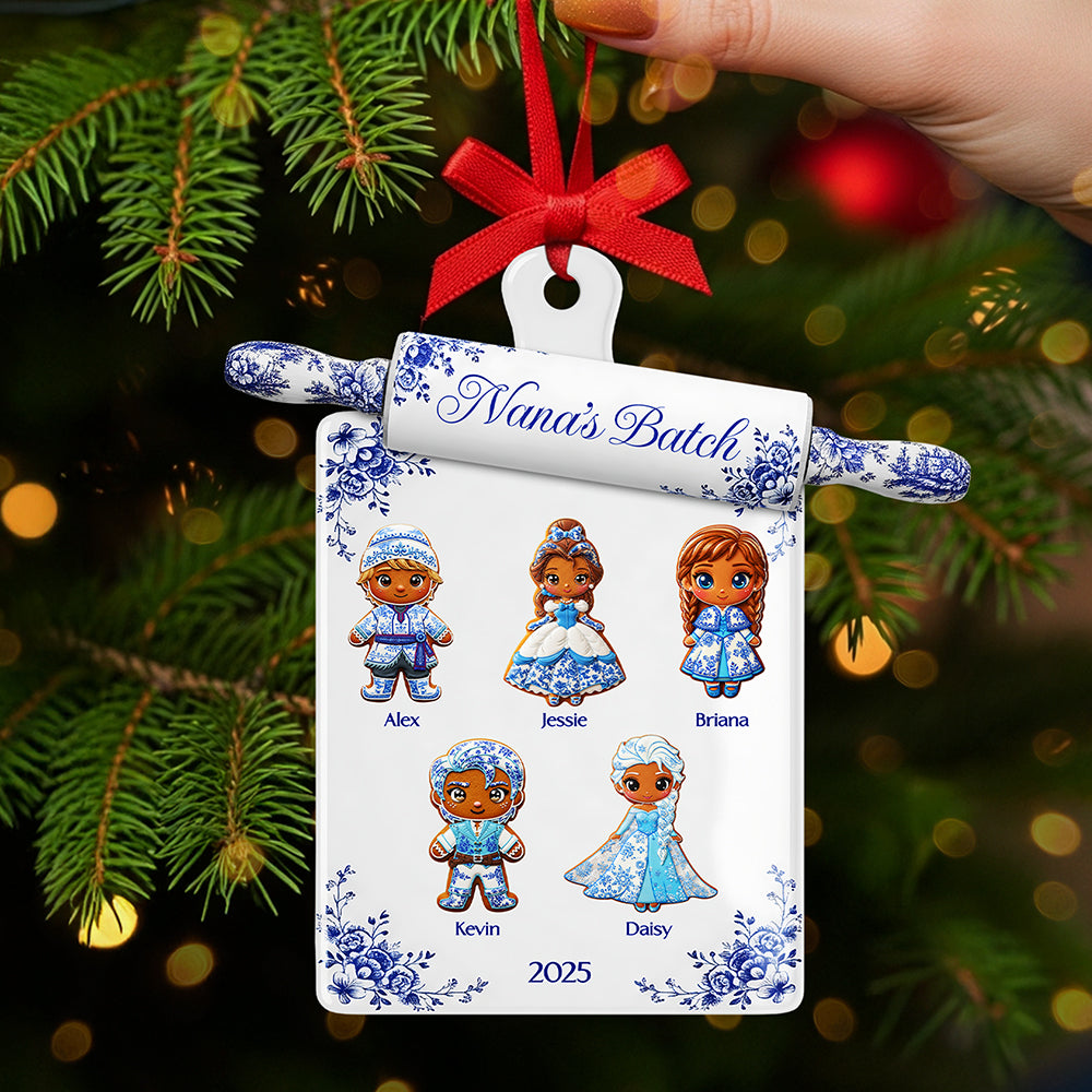 Grandma Toile de Jouy Ornament - Personalized Gifts For Grandma Christmas Ornament 02PGTA150925