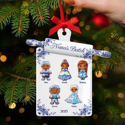 Grandma Toile de Jouy Ornament - Personalized Gifts For Grandma Christmas Ornament 02PGTA150925