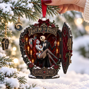 Love Me To Pieces Christmas Ornament - Personalized Gifts For Couple 03halu081026