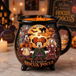 Macabre Spell Sisters Ceramic Cauldron Mug - Personalized Gifts 02palu180826