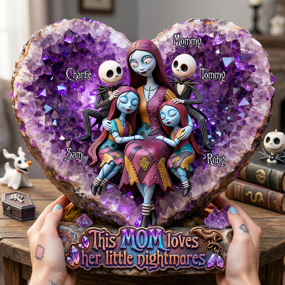 Scary Mom And Kids Acrylic Plaque - Personalized Gifts For Mom 01HUDT020426