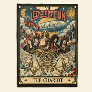 Led Zeppelin Hard Rock Tarot Card Blanket  - Personalized Gifts For Music Lovers 06HULU281026