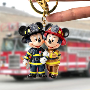 Firefighter Couple Keychain - Personalized Gifts For Couple 01toqn190126