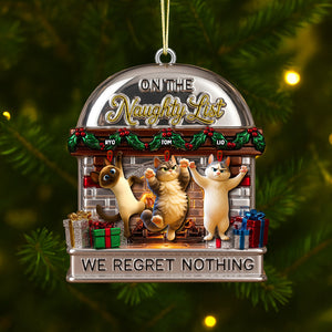 Naughty List Ornament Custom Photo Gifts For Cat Lovers 01TGTN270825
