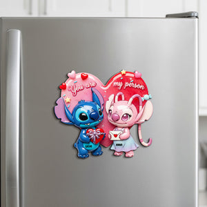 Cute Alien Couple Personalized Gifts For Couple Acrylic Fridge Magnet 06pgtn261125