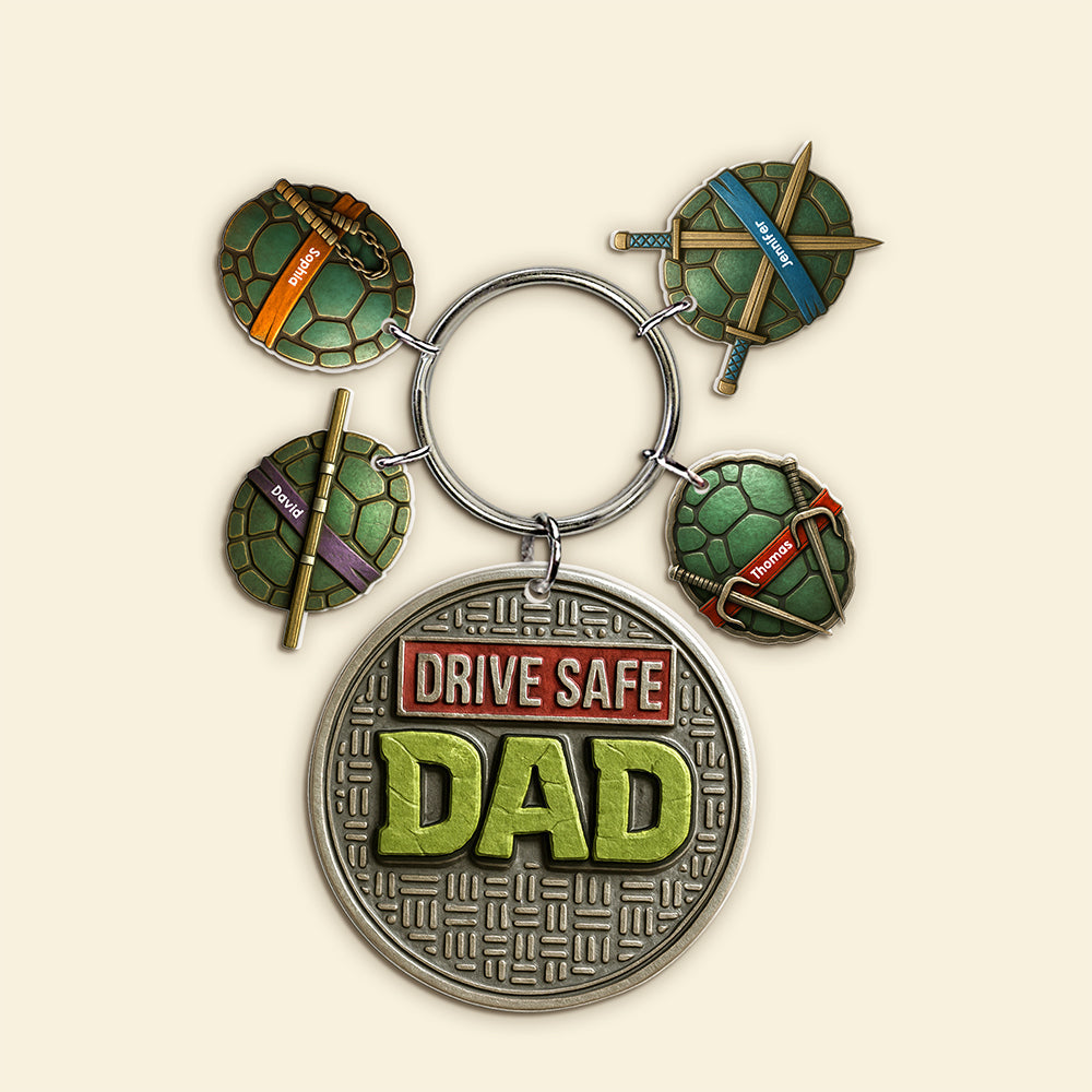 Drive Safe Dad Keychain- Personalized Gifts For Dad 04naqn300425-Homacus