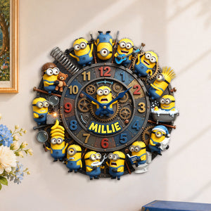 Banana Buddies Acrylic Hanging Wall Clock - Personalized Gifts 06tydh180726