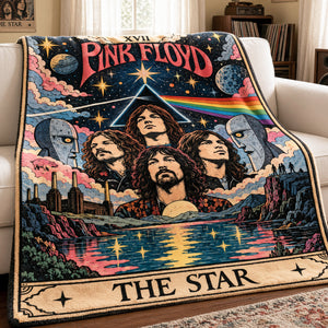 Pink Floyd Tarot Card Blanket - Personalized Gifts For Music Lovers 04huta281026
