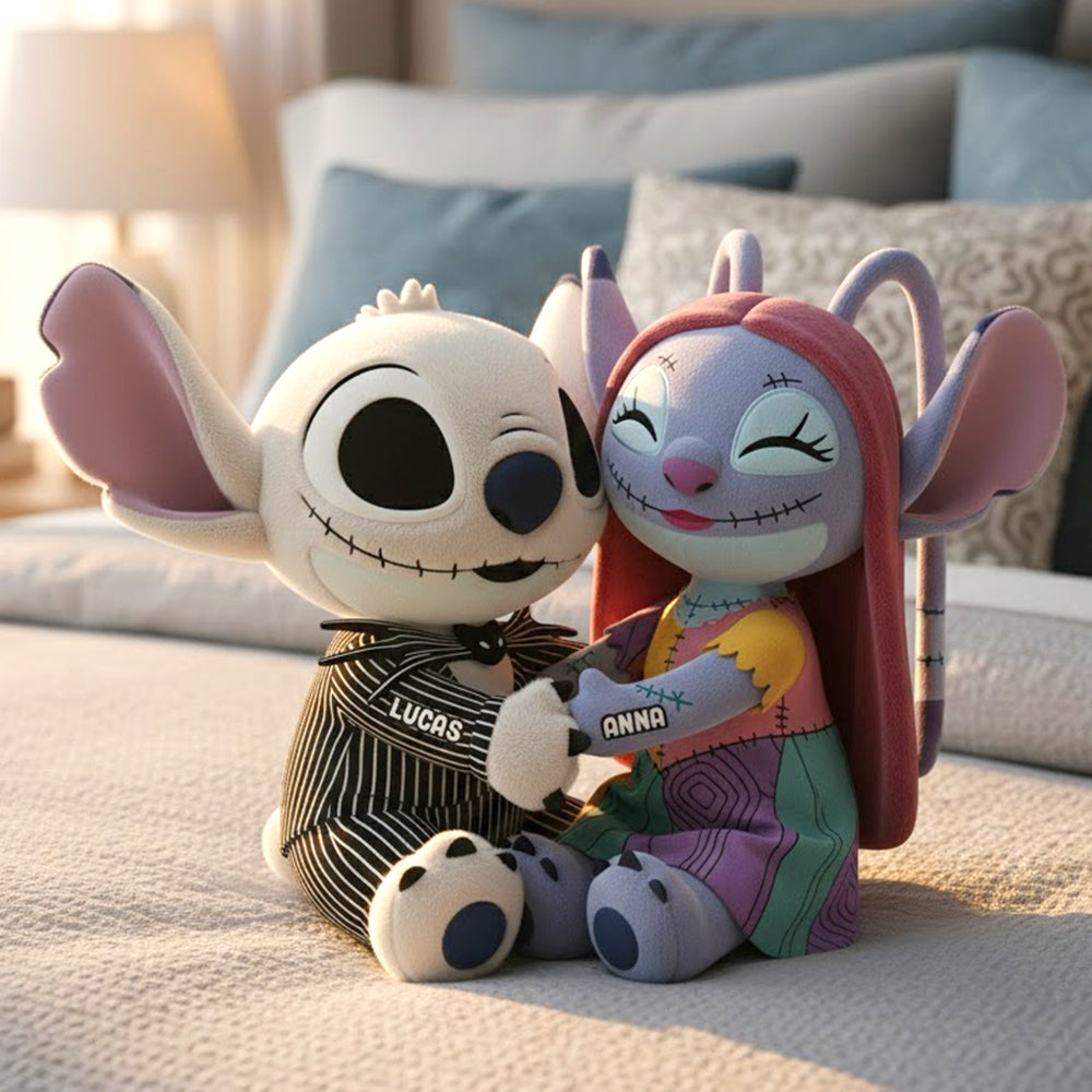 Spooky Aliens Couple Personalized Gifts For Couple Shaped Pillow 02natn261125