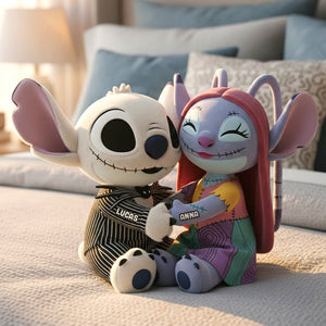 Spooky Aliens Couple Personalized Gifts For Couple Shaped Pillow 02natn261125