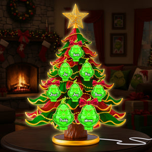 Green Family Tree Light Box - Personalized Gifts For Family 09KILU041125