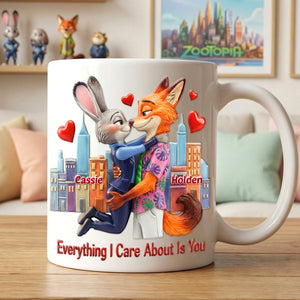 Couple Everything I Care About Coffee Mug - Personalized Gifts For Couple 04namg051225