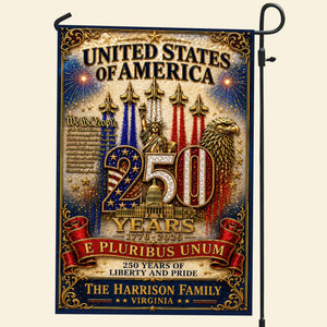 America 250th Anniversary Garden Flag - Personalized Gifts For Patriots 04paqn290526