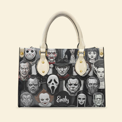 Horror Patches Leather Bag, Personalized Gifts For Horror Movie Fans 02qhqn080825