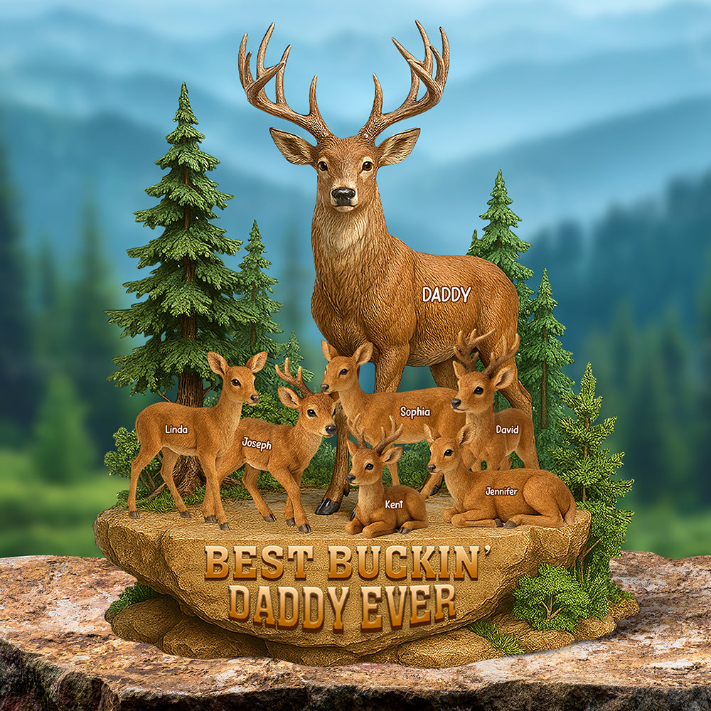 Deer Dad Acrylic Plaque - Personalized Gifts For Dad 03naqn150425-Homacus