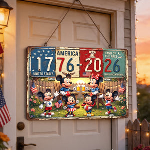America 250th Anniversary Print Metal Sign - Personalized Gifts For Family 02natn110626