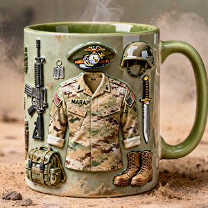 Honoring A True Hero Accent Mug - Personalized Gift For Veteran 04HYLU110226