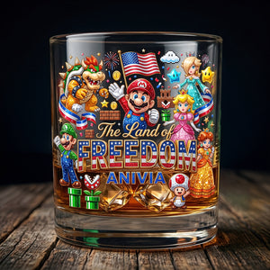 The Land Of Freedom Drinking Glass - Personalized Gifts For Patriots 04padt080626