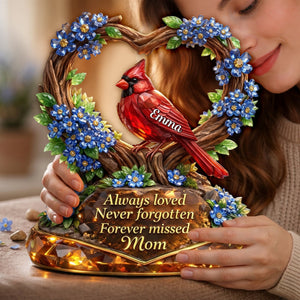Always Loved Never Forgotten Mom Acrylic Plaque - Personalized Gift For Heaven 03TYLU300326