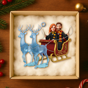 Reindeer Ride Together Couple Ornament Personalized Christmas Gifts 07OHDT291025