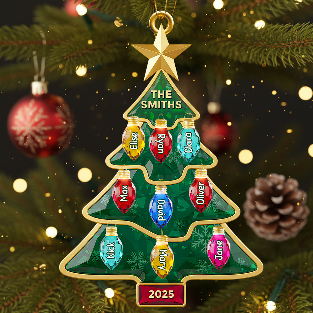 Family Light-Up Christmas Tree Ornament Personalized Gifts For Family 01NADT161025