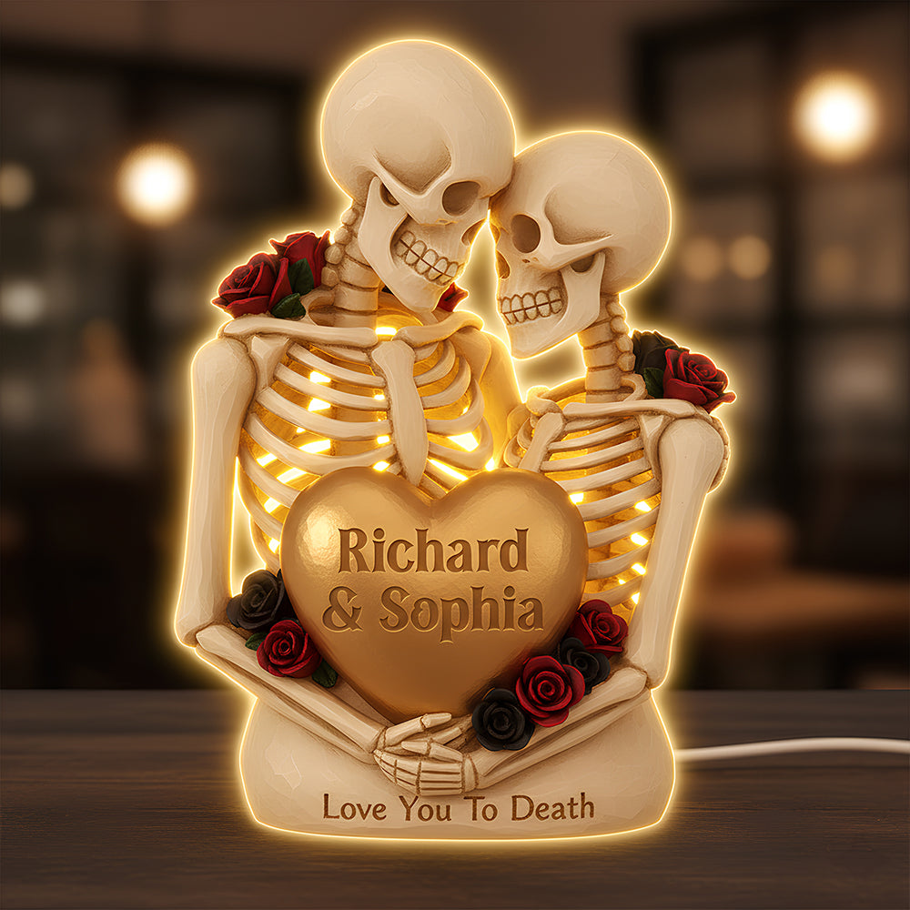 Skeleton Couple Light Box - Personalized Gift For Couples 02NADT031225