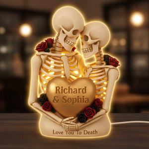 Skeleton Couple Light Box - Personalized Gift For Couples 02NADT031225