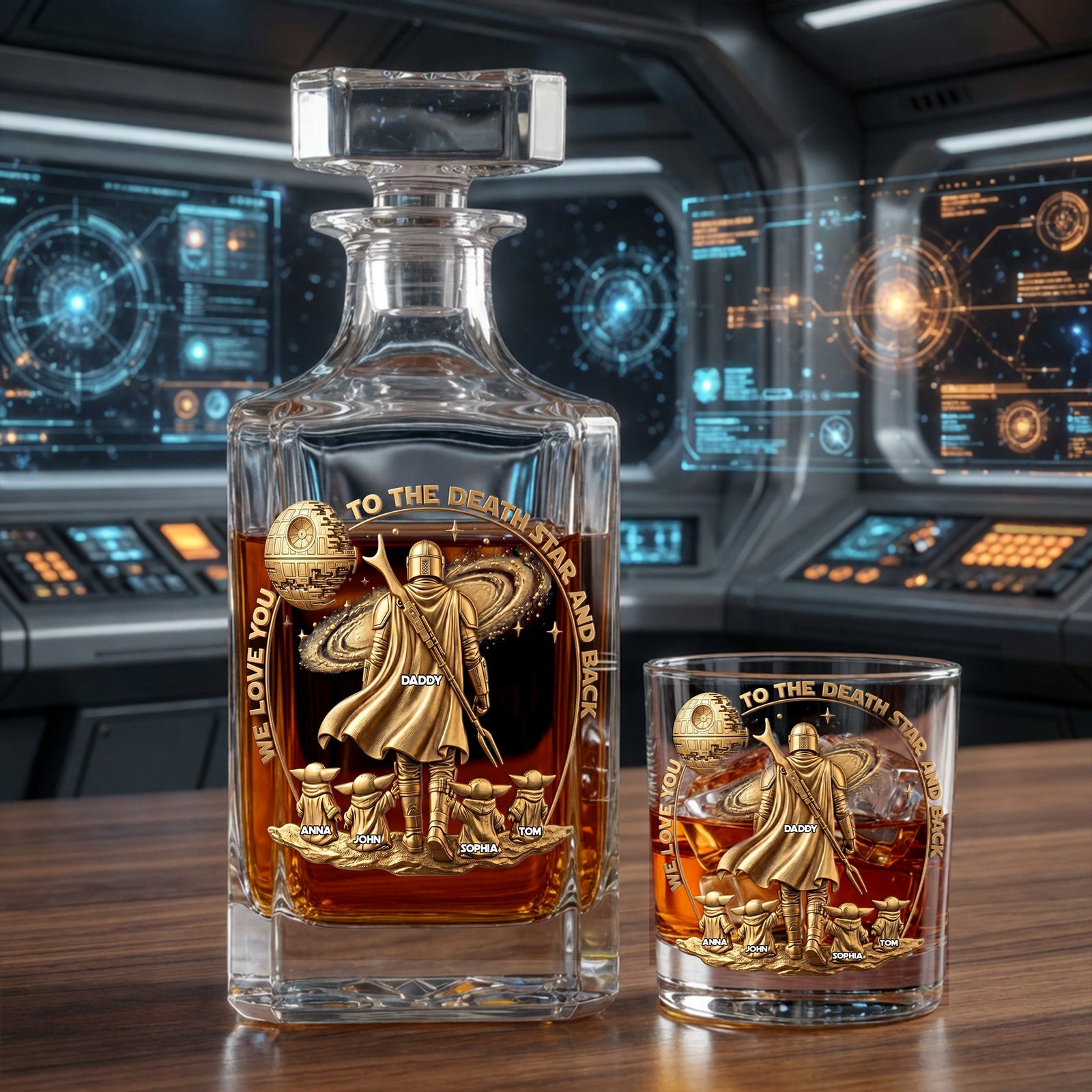 Dad We Love You Decanter Set - Personalized Father's Day Gifts 01palu080526