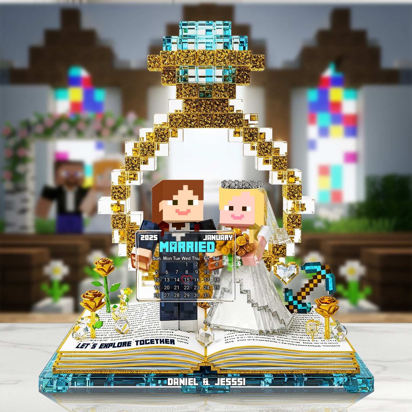 Together Married Couple Acrylic Plaque - Personalized Anniversary Gifts For Couple 03TGLU230625