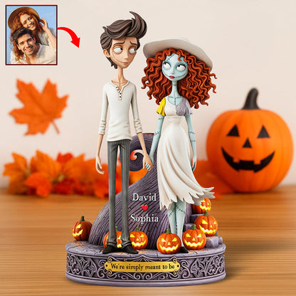 Spooky Couple Acrylic Plaque - Custom Photo Halloween Gifts For Couple 04naqn180825
