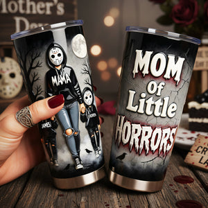 Horror Mom And Kids 20oz Tumbler - Personalized Gifts For Mother's Day Tumbler 02NATA250226