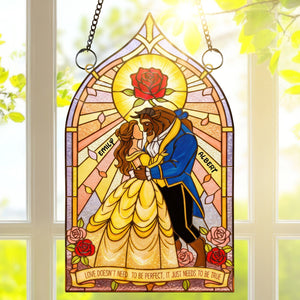 Sweet Couple Suncatcher Ornament – Personalized Gifts For Couple 06kiqn271125