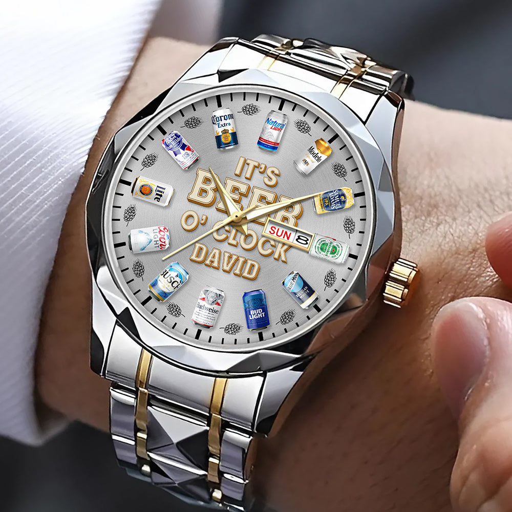 Bold Drink Vibe Stainless Steel Men's Watch – Personalized Gifts For Drinking Lovers 05ohqn240725