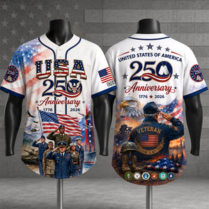 American 250 Anniversary Veteran Baseball Jersey - Personalized Gifts 01qhdh250626