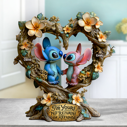 Romantic Alien Couple Acrylic Plaque - Personalized Gifts For Couples 02TGPU090625-Homacus