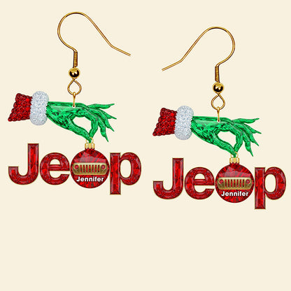 Christmas Adventure Acrylic Earrings - Personalized Gifts For Off-road Lovers  02naqn230725