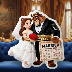 Married Couple Shaped Pillow - Personalized Anniversary Gifts For Couples 02NALU091225