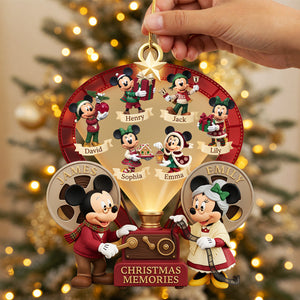 Holiday Mouse Family - Personalized Christmas Ornament 02hadt010826